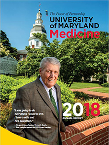 cover image of the University of Maryland Medicine 2018 annual report