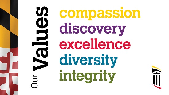 Our Values: Compassion, Discovery, Excellence, Diversity, Integrity