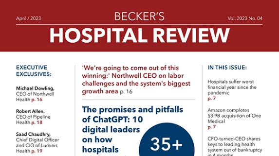 Becker's Hospital Review screenshot