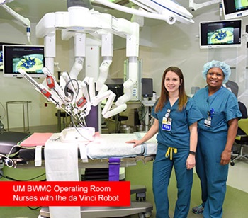 Operating Room Nurses with the da Vinci Robot at UM BWMC