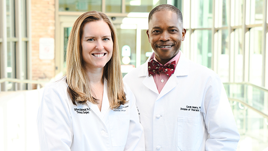 Dr. Henry and Dr. Matonak of the Thoracic Surgery team.