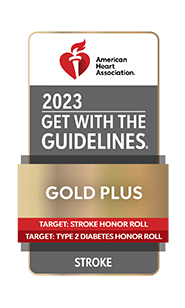 A "Get With The Guidelines: Gold Plus" award from the American Heart Association recognizing stroke procedures at the UM Capital Region.