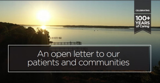 An open letter to our patients and communities
