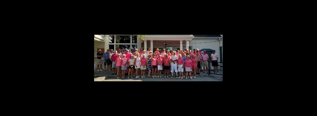 Shown are Pink Polar Bear Golf Tournament participants and organizers at the Chester River Yacht & Country Club, where the event took place on Sunday, July 24. 