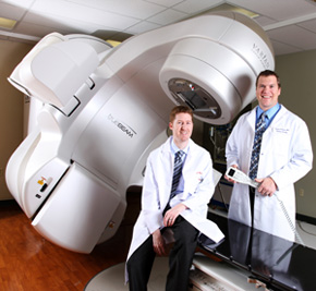 Two physicians with the Varian TrueBeam™ machine