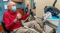 Man exercising in a cardiac rehabilitation program