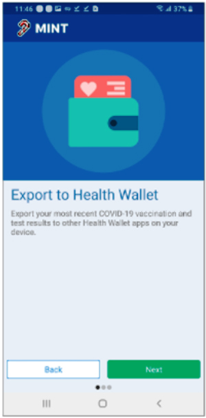 Exporting Your Vaccination Record second step