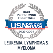 U.S. News & World Report badge for Leukemia, Lymphoma and Myeloma 2023-2024