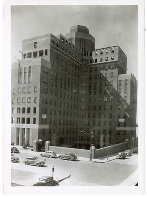 old black and white photo of the UMMC building
