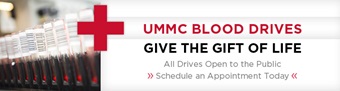 Photo of UMMC Blood Drives banner