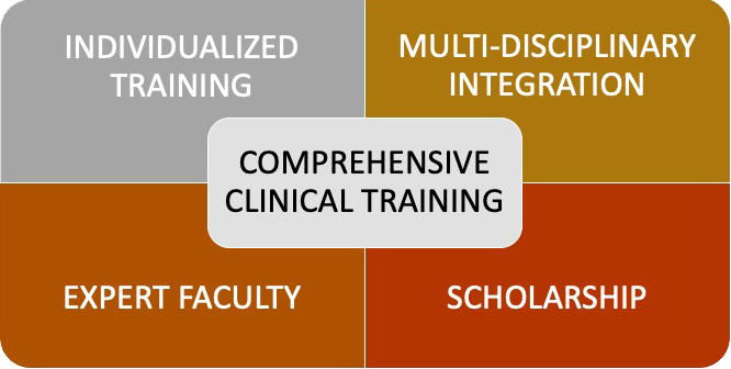 Individualized Training | Multi-Disciplinary Integration | Comprehensive Clinical Training | Specialized Faculty | Scholarship