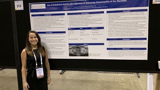 Endocrinology Fellow with a research poster