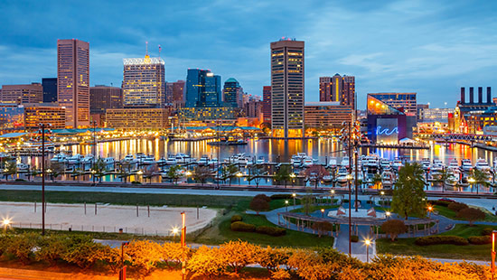 Baltimore Night Skyline