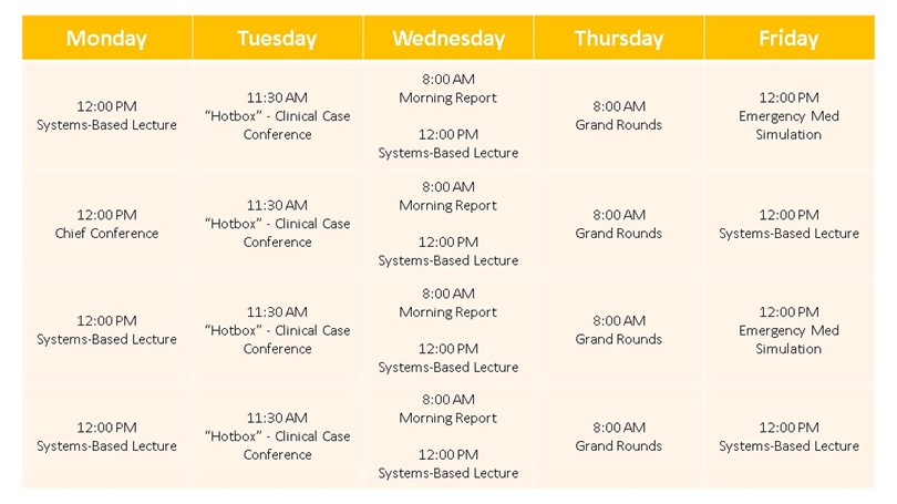 Sample Conference Calendar
