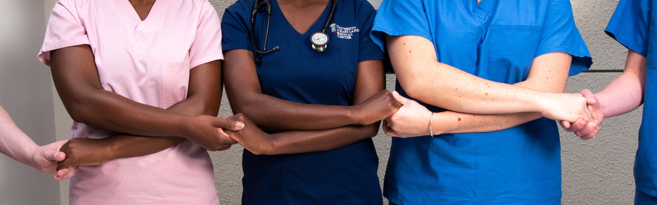 Nurses at UMMC joining hands