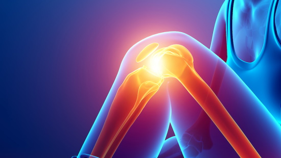 Illustration of knee pain