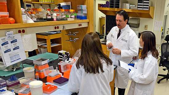 Neuroscience Research and Clinical Trials | Peter Crino, MD, PhD, in his lab