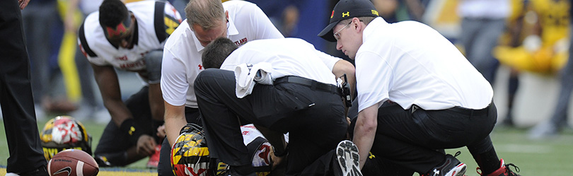 Maryland physicians help an injured football player