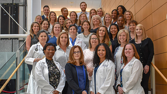 Group shot of UMMC's transplant nurse coordinators