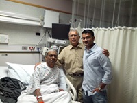 Nikunj Patel, far right, saved his father's (left) life with a living donor liver transplant.