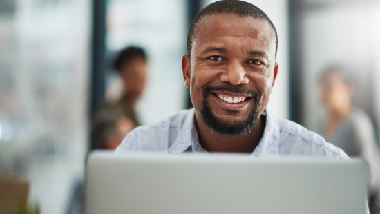 Man using computer